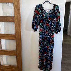 Black and multicolor jumpsuit 100% Rayon size M